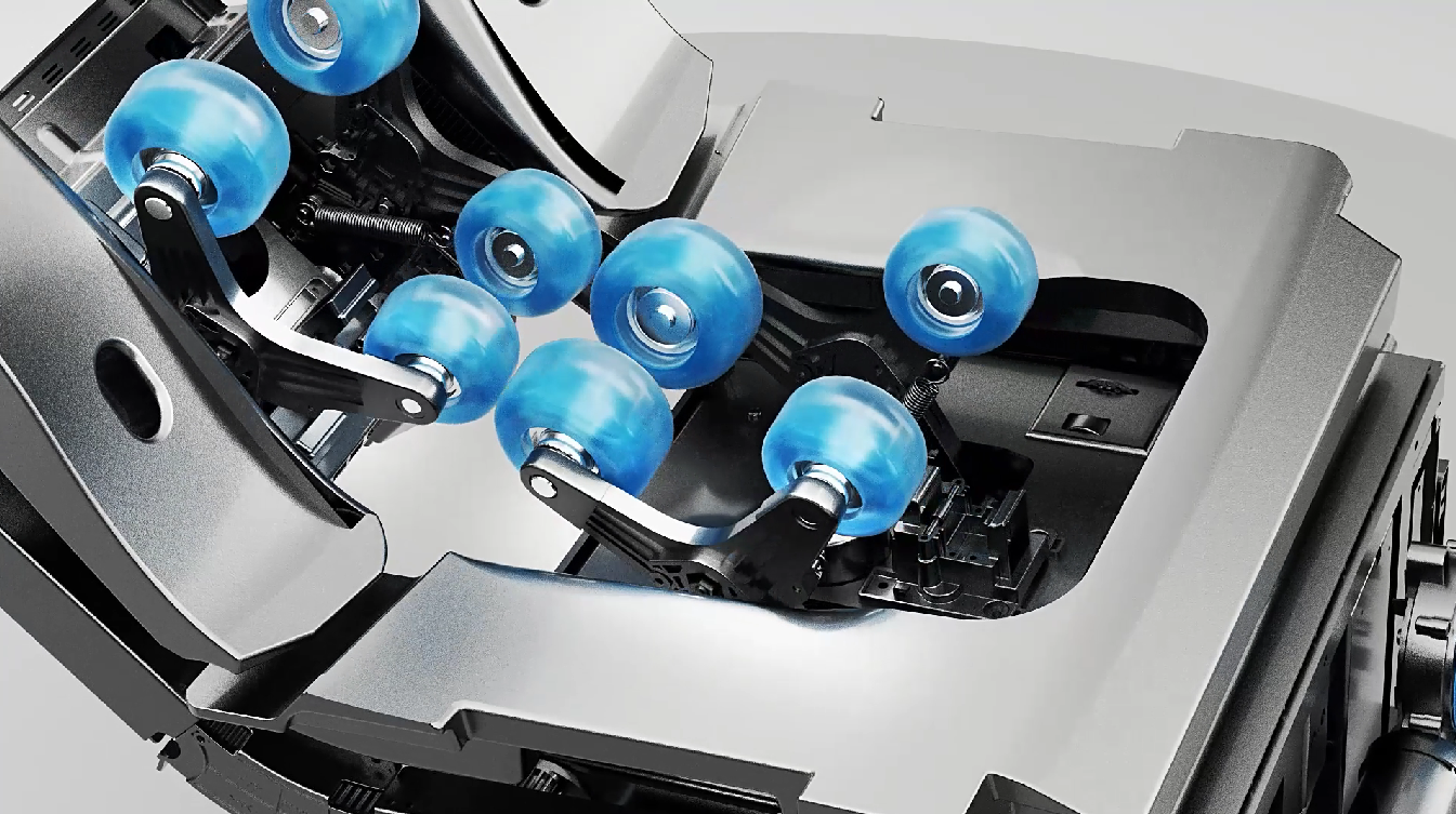 4D masážna mechanika má oveľa viac pohybov ako 3D masážne kreslo a dokonalejší sken postavy